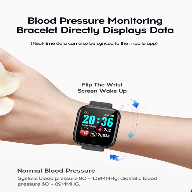 Đồng hồ thông minh ELOUGH Y68 bluetooth USB giám sát nhịp tim theo dõi sức khỏe