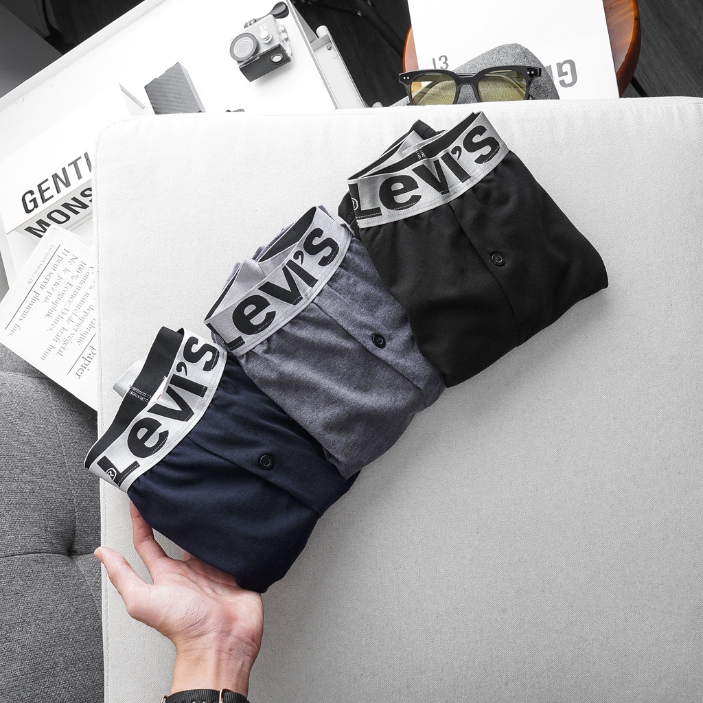 Quần Short Đùi Ngủ LEVIS chất cotton mềm mịn mát Siêu thoáng mặc cực thoải mái