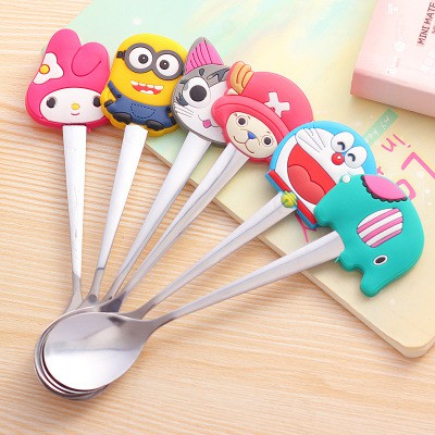 Set 2 Thìa inox chuôi cute