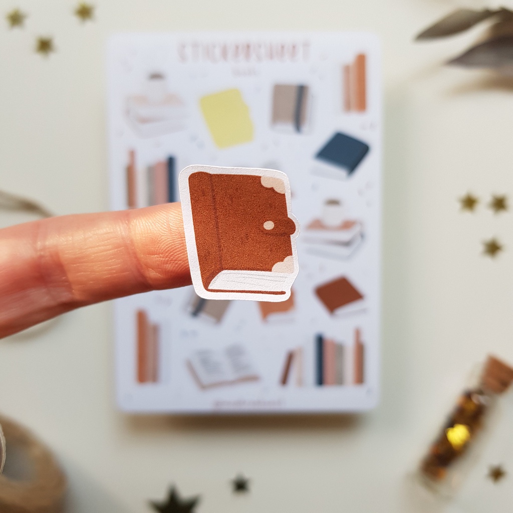 Sticker Sheet Chủ Đề Sách: Book Lover - Chuyên dán sổ | Bullet Journal Stickers,  Scrapbook Stickers, Work Sticker