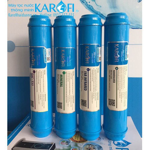 Combo 4 Lõi lọc Karofi số5678. lõi Mineral, lõi T33 GAC, lõi NANO, lõi FAR INFRARED