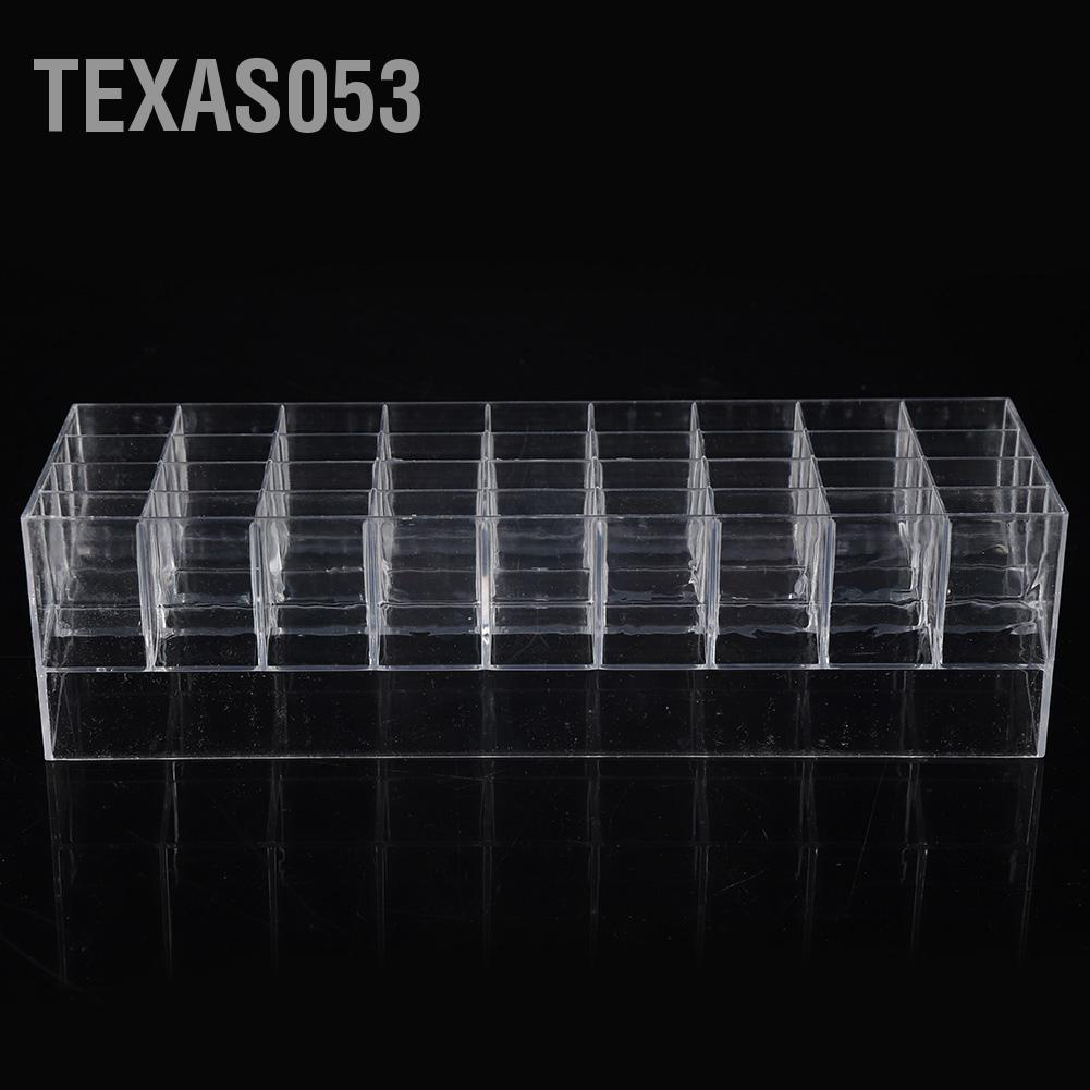 Texas053 36 Lưới Hộp trưng bày Son môi trong suốt đựng Bàn chải Móng tay Tổ chức Trưng Mỹ phẩm
