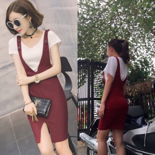 Sét Yếm Cổ V Phối Nút