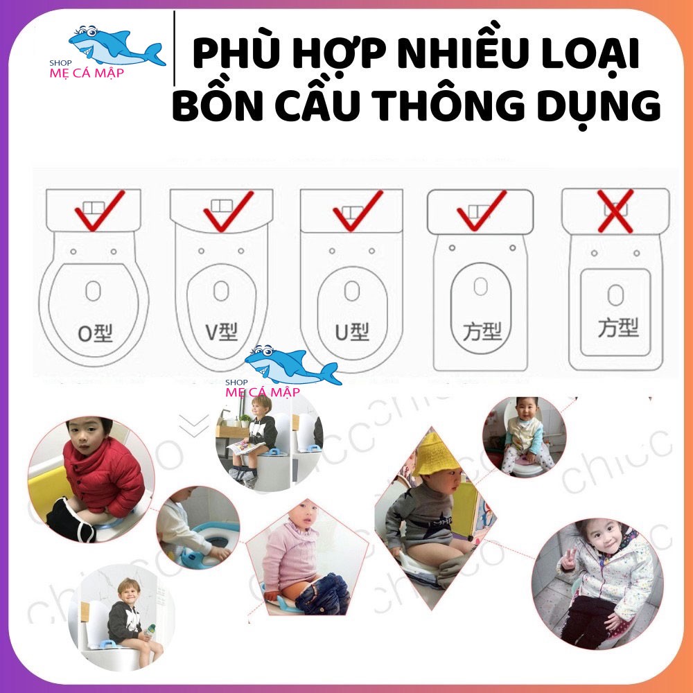 Nắp thu nhỏ bồn cầu cho bé Chicco, hàng chính hãng, đủ 3 màu, loại dày và bền