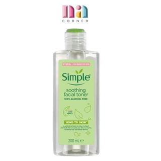 Nước hoa hồng làm dịu và cân bằng độ ẩm cho da Simple Smoothing Facial Toner 200ml - Nascorner