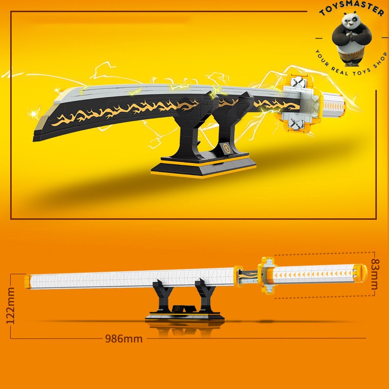 Đồ Chơi Lắp Ráp Kiểu Lego Mô Hình Kiếm Nhật Luân Của Zenitsu Agatsuma Hơi Thở Sấm Sét ModelDK1506 Với 956 Mảnh Ghép