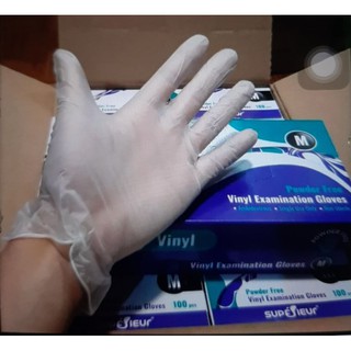 Găng tay dẻo trong,y tế không bột PA - 100 cái