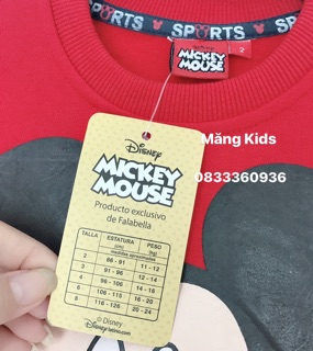 Áo Nỉ Mickey Mouse Đỏ