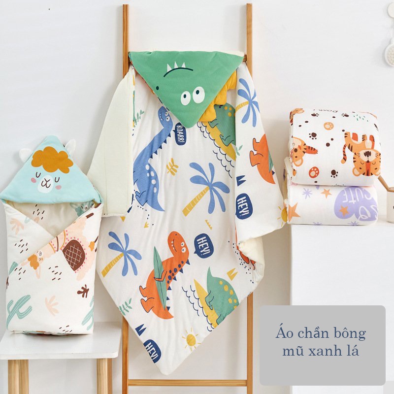 Ủ chần bông sơ sinh cao cấp, được làm từ bông dày dặn, ấm áp TUTI MOMMY