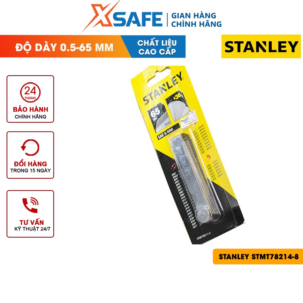 Thước lá đo khe hở STANLEY STMT78214-8 thép carbon kiểu dáng gọn nhẹ, kết quả đo chính xác