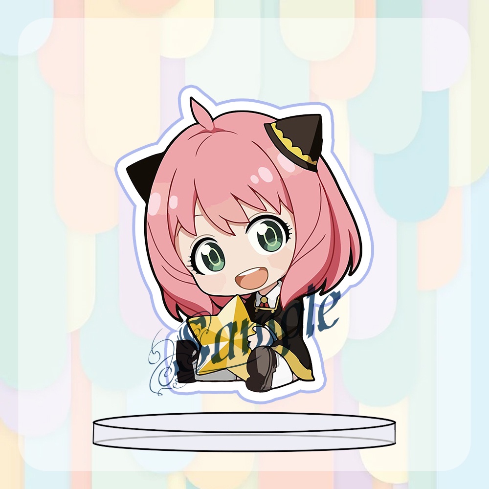 ( MINI ) Mô hình Standee in hình SPY X FAMILY ver ÔM GIA ĐÌNH ĐIỆP VIÊN anime chibi mica trưng bày