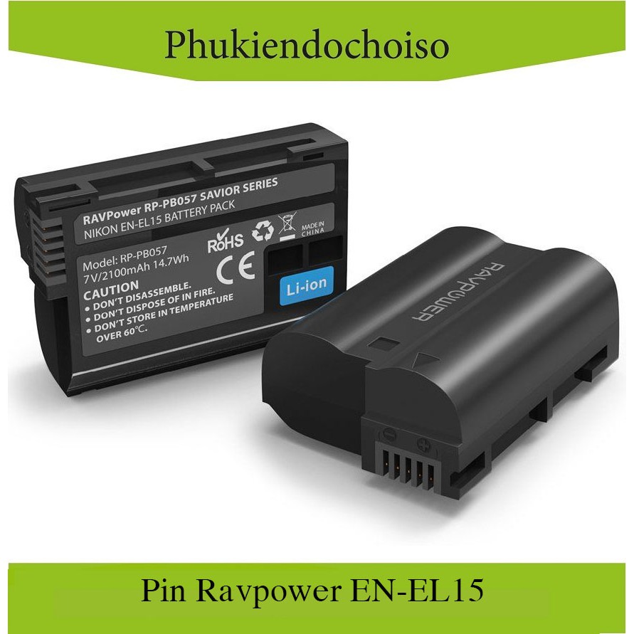 Pin máy ảnh Ravpower cho Nikon EN-EL15