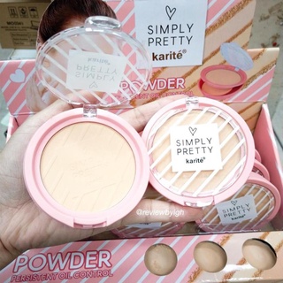 Phấn phủ 2 tầng cao cấp simply pretty karite kèm gương soi và bông phấn-y65-d7t1