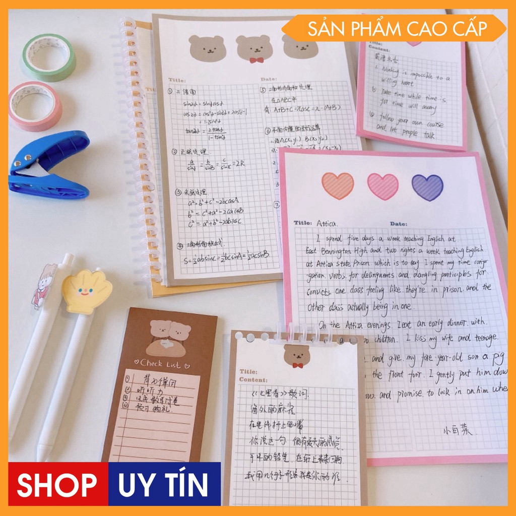 Binder thanh còng nhựa làm sổ, kẹp tài liệu đường kính bìa màu A5 B5 A4 30 lỗ