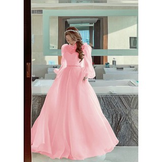đầm maxi tay bồng đính hoa ( ẢNH VÀ VIDEO THẬT 10000% )