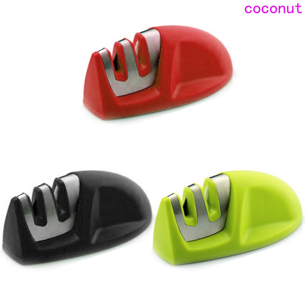 Two Stage(Ceramic+Diamond) Knife Sharpener Sharpening Stone Whetstone Waterstone Kitchen Honing Stone Sharpener