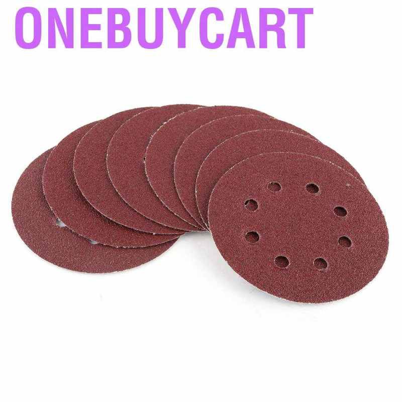 Set 100 Tấm Giấy Nhám 8 Lỗ 5 &quot;60 / 80 / 100 / 120 / 240 Grit
