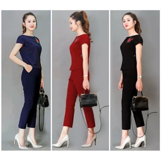 Bán sỉ bộ đồ thêu hoa hồng cao cấp b12