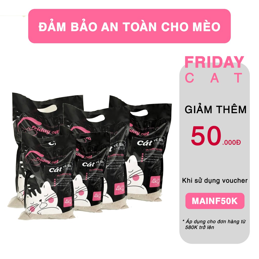 Combo 5 bao cát vệ sinh mèo Friday Cat