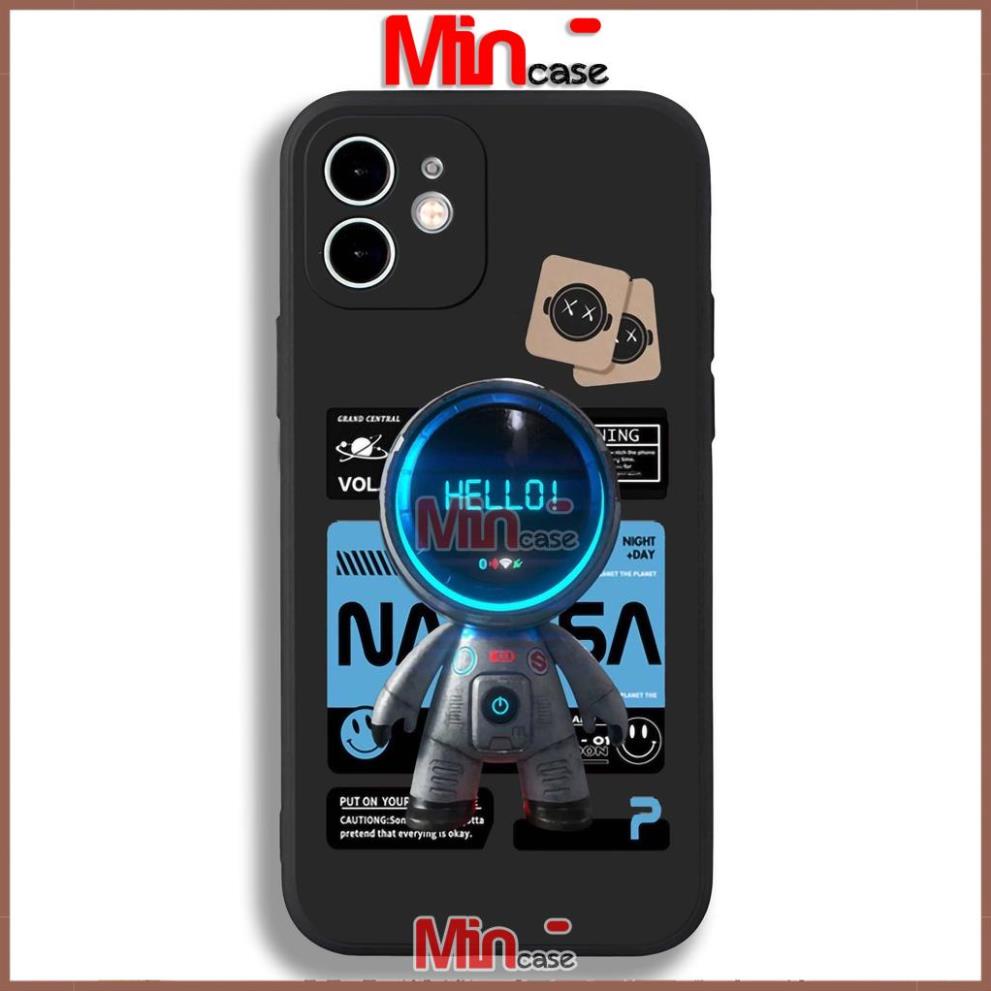 Ốp lưng iPhone Phi hành gia cute cạnh viền vuông silicon mềm dẻo cho iphone 6/6s/7/8/X/XR/XS/11/12/13 Pro Plus Max