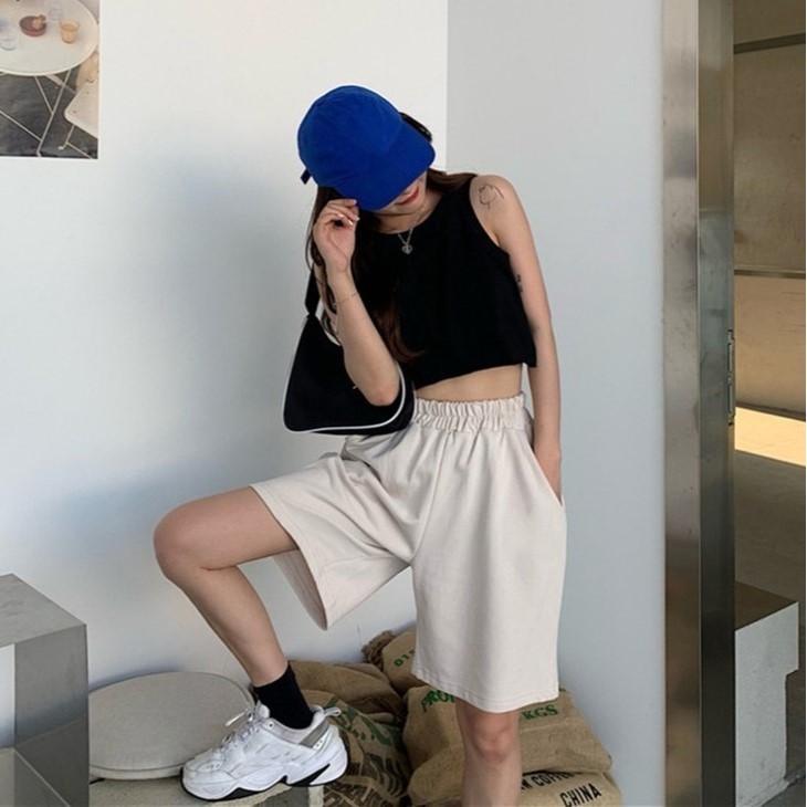 [Mã FAMAYWA giảm 10K đơn 50K] Quần shorts lửng thun nữ mẫu basic dễ mặc | BigBuy360 - bigbuy360.vn