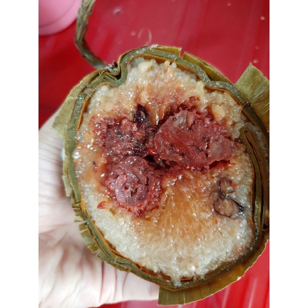 BÁNH TÉT CHUỐI TRÀ CUÔN,NẾP MỀM, DẺO, NGON 1ĐÒN 900G