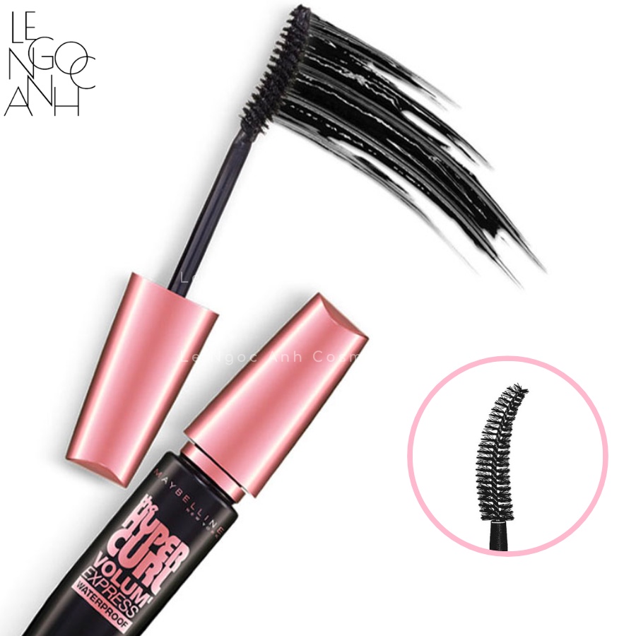 Mascara dưỡng mi, làm dày mi và cong mi Maybelline Hyper Curl không lem không trôi phiên bản Thái Lan