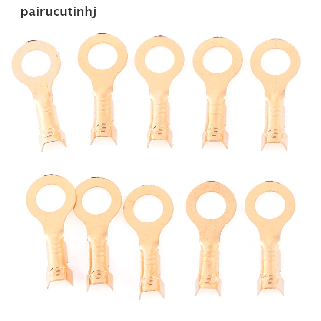 100Pcs 4.2mm Gold Brass Round Terminal Power Supply Wire Connector