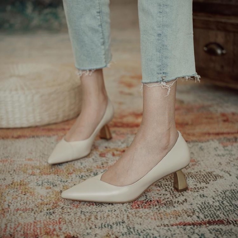 Giày cao gót 6cm trơn dáng basic