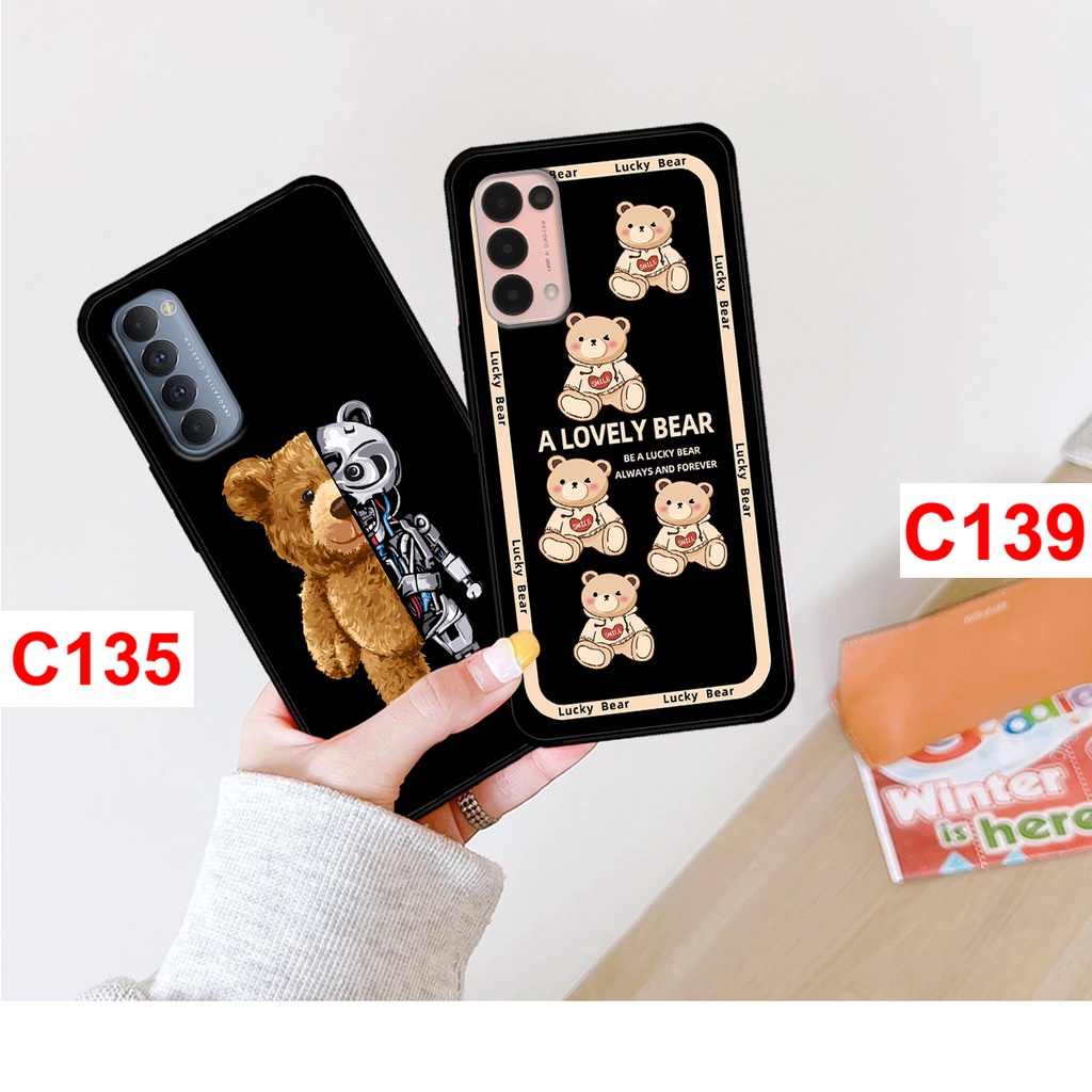 Ốp lưng Oppo Reno 4 - 4 Pro - Reno 5 in hình gấu bear cá tính. Ốp oppo rẻ bền đẹp.
