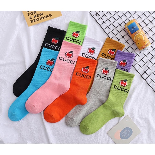 Vớ Tất GUCCI họa tiết trái cam phong cách trẻ trung, dễ thương và xinh xắn