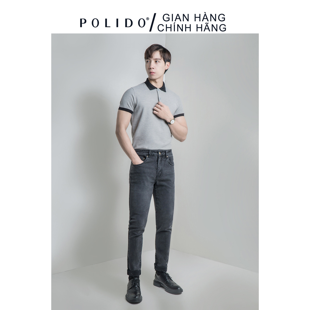 Áo Polo Trơn Phối Bo CEFFYLO Vải Cotton 100% 7 Màu Trẻ Trung