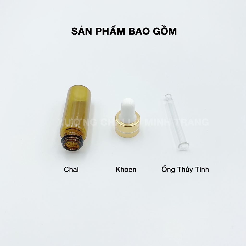 Lọ Chiết Seum 🏵️ Chai chiết serum Lọ Chiết Tinh Dầu Nước Hoa Thủy Tinh Mỏng 3ml/5ml