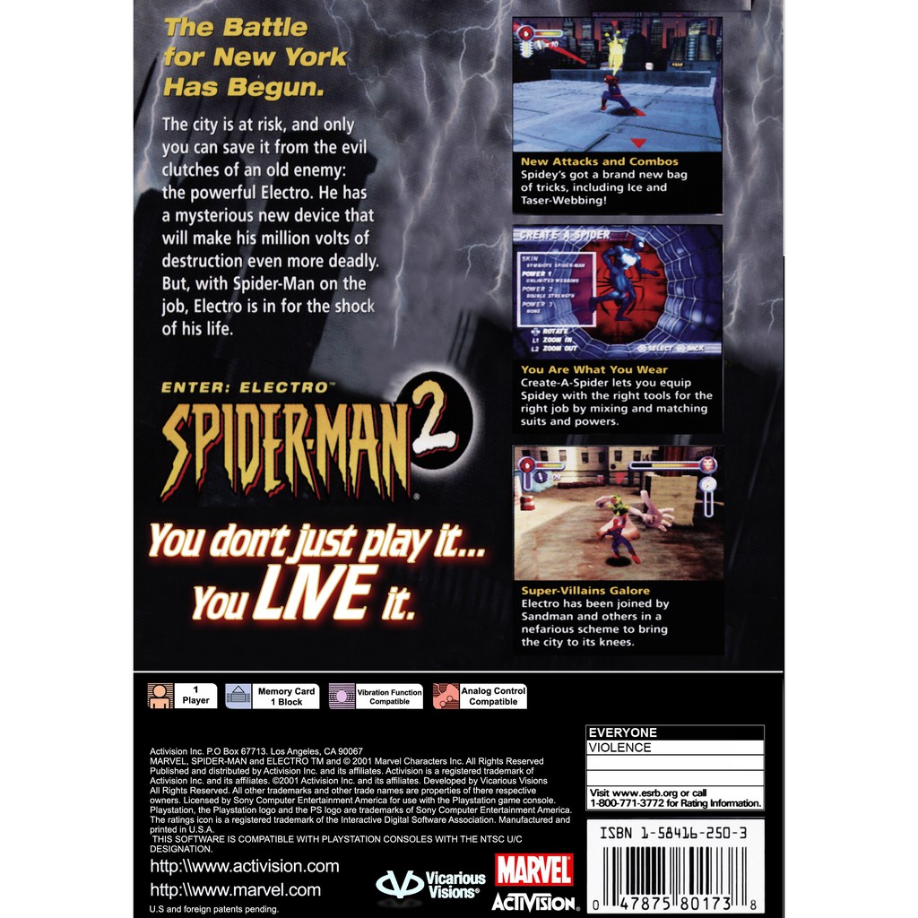 Đĩa Nghe Nhạc Cd Ps1: Spiderman 2