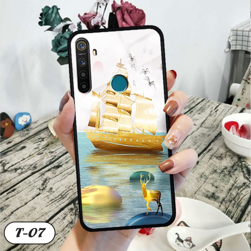 Ốp cường lực kính in 3D cho Realme 5/ 5S/ 5I
