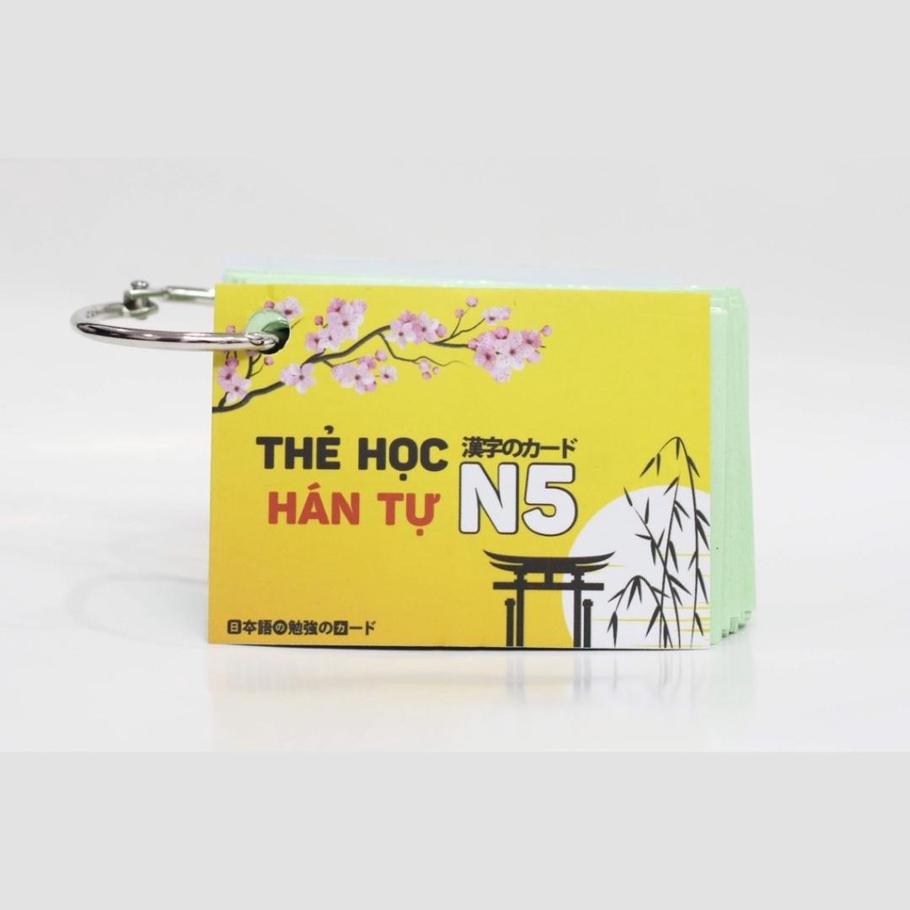 COMBO Thẻ Học Hán Tự  N4 N5 - Flashcards Kanji N4 N5 Tái Bản Mới Nhất