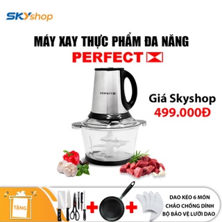 Máy Xay Thịt Đa Năng Perfect PF-X06 - Dung Tích 2 Lít - Tặng 1 Chảo Chống Dính + Bộ Dao Kéo 6 Món + Bộ Bảo Vệ Lưỡi Dao