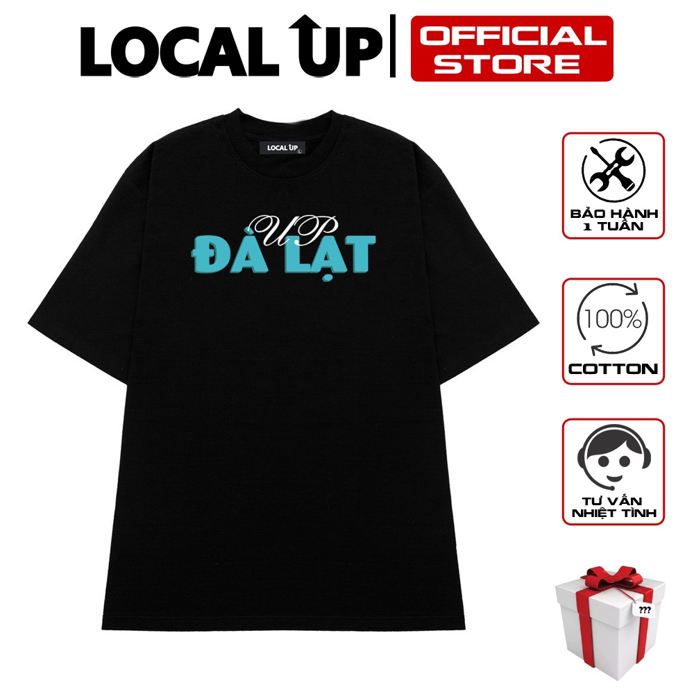Áo Thun Tay Lỡ LOCAL Đà Lạt - Đà Lạt FOODY, Áo Unisex Form Rộng- LOCAL01