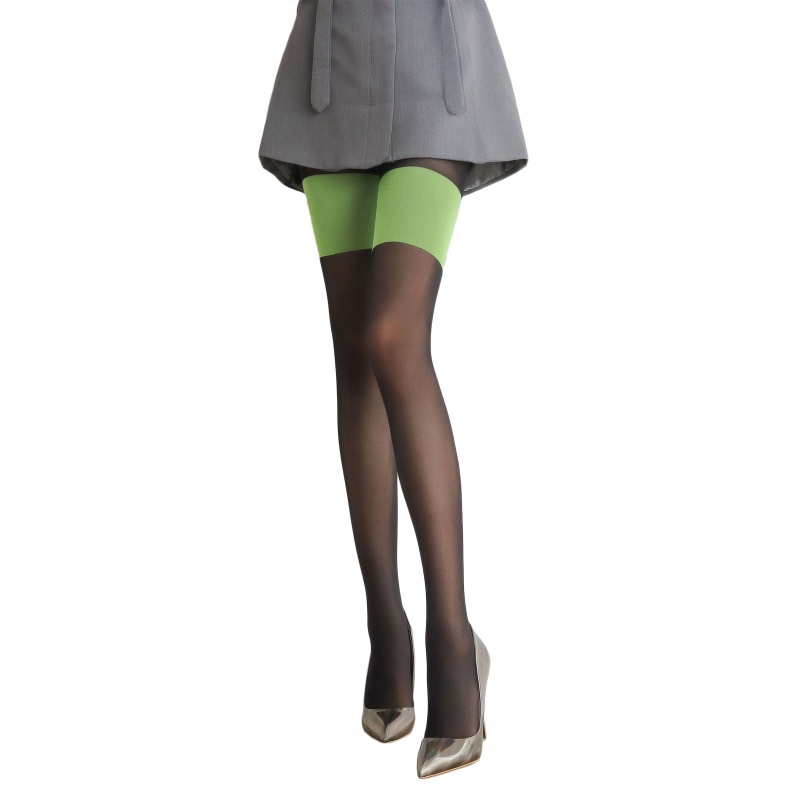 Xiangbao Quần Tất Siêu Mỏng Co Giãn Phối Màu Khối Thời Trang Lolita Cho Nữ