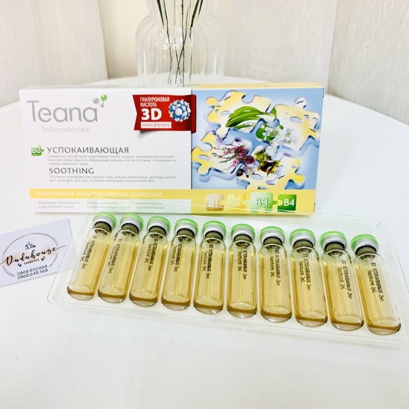 Serum Teana B3 giảm viêm, đỏ, mờ thâm, sẹo mụn, dưỡng sáng đều màu da