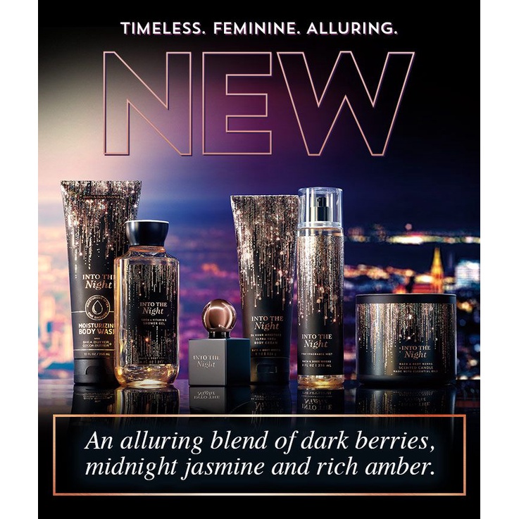 ..::✨Xịt toàn thân Body Mist Bodymist Bath & Body Works - Into The Night fullseal/236ml✨::..