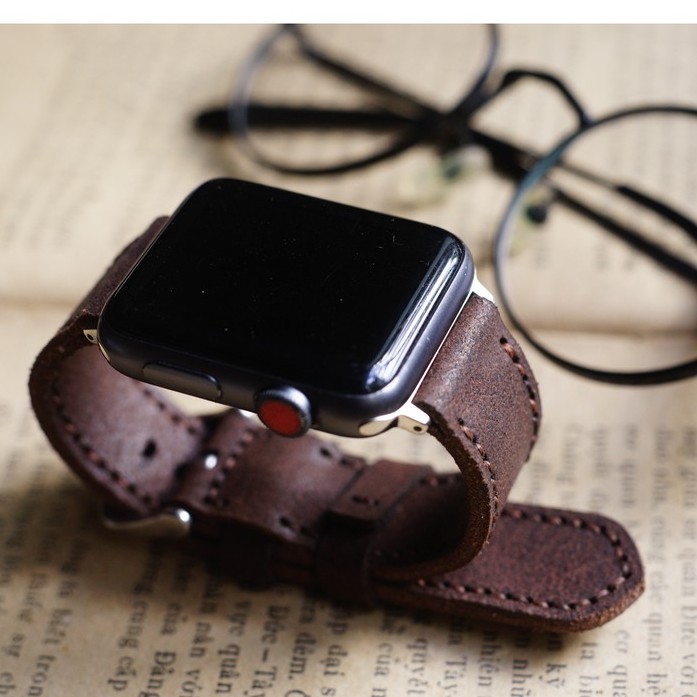 Dây đồng hồ Apple Watch , Iwatch , Iphone Watch Da Bò Thật  RAM Leather Classic  Bền Đẹp