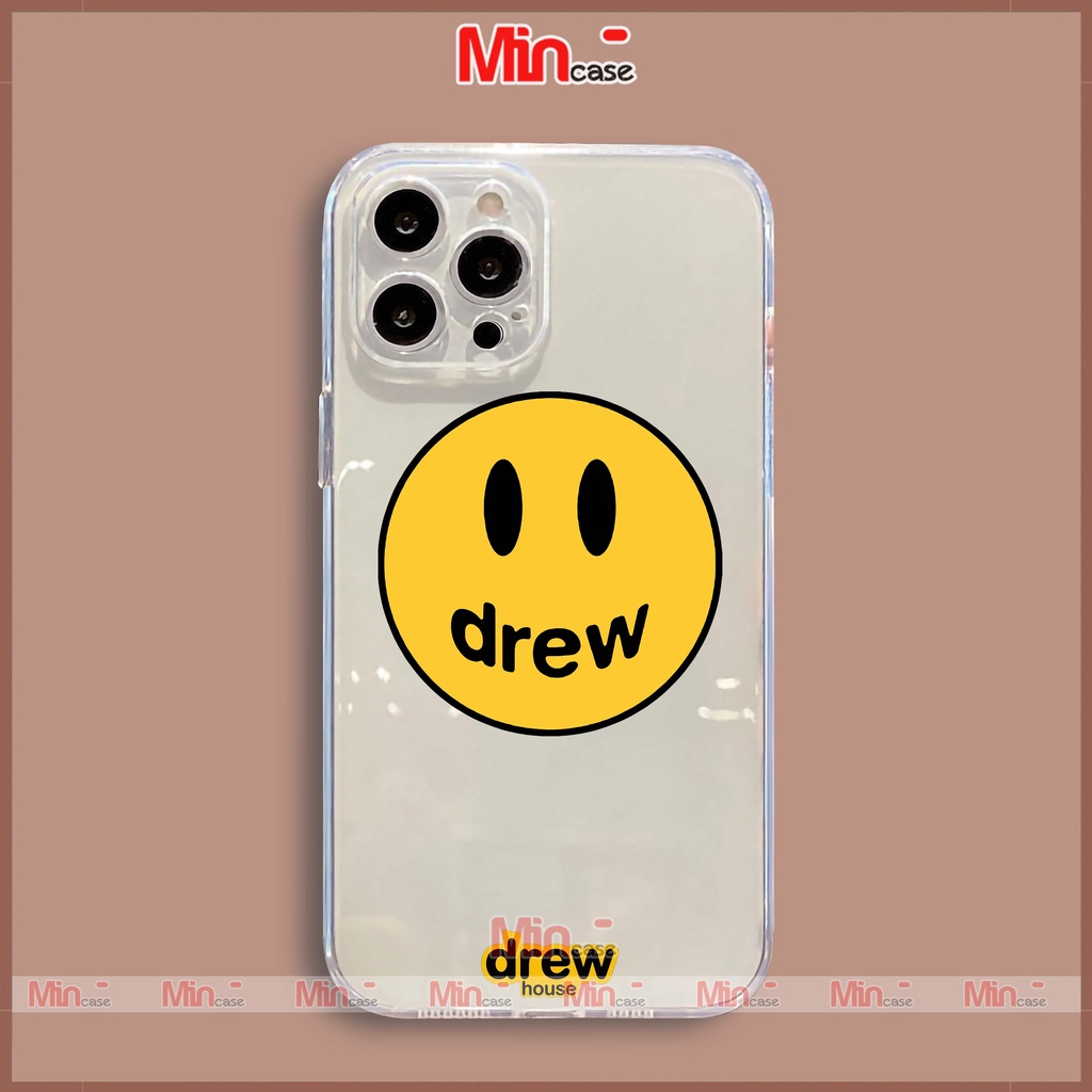 Ốp lưng iPhone Drew chống sốc viền vuông silicon trong suốt bvc cho iphone 6/6s/7/8/X/XS/XR/11/12/13 Pro Plus Max