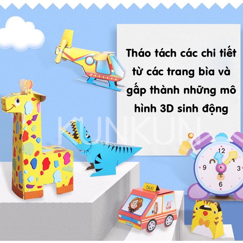 Bộ gấp giấy arigami 3D sắc màu phong cách nhật bản