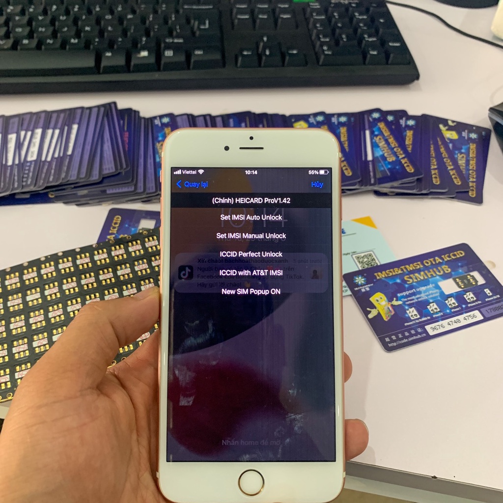 Sim ghép thần thánh Heicard pro v2, ghép cho nhà mạng Tracfone, AT&T, AU, GSM... cập nhật tháng 9/2022