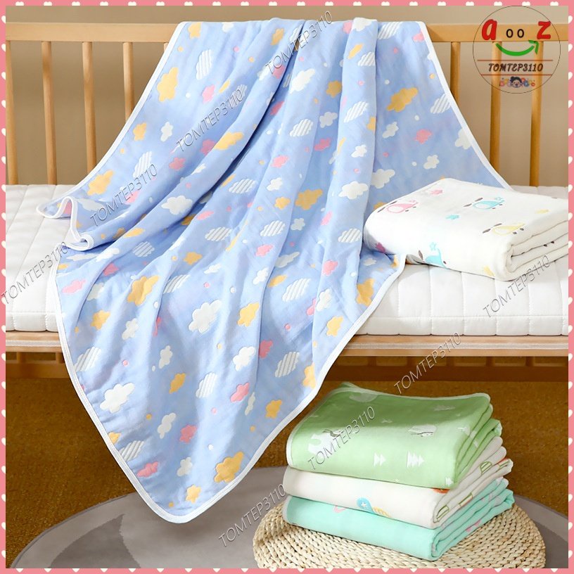 Chăn cho bé FREESHIP  Chăn, Khăn Tắm 6 lớp 110x110cm Muslin 100% Cotton Hoạ Tiết 2 Mặt Hàng Loại 1