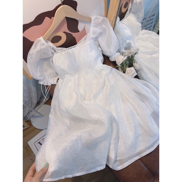 ĐẦM BABYDOLL TRẮNG NƠ LƯNG