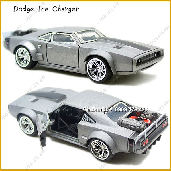 Xe Mô Hình Kiểu Dáng Dodge Ice Charger Tỉ Lệ 1/32  - Miniauto - Xám - 9675x