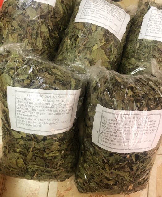 Combo 1 kg xạ đen nguyên chất 100% lá xạ k thân