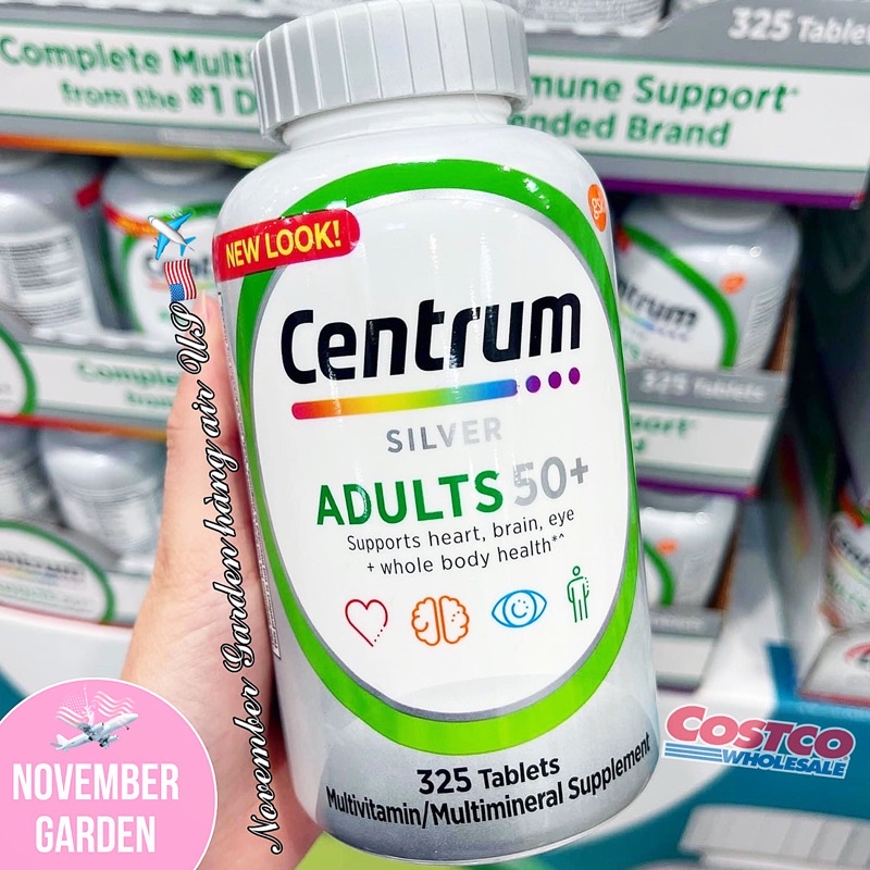 Viên Uống Centrum Silver Adults 50+ 325 Viên uống bồi bổ sức khoẻ cho người trên 50 tuổi